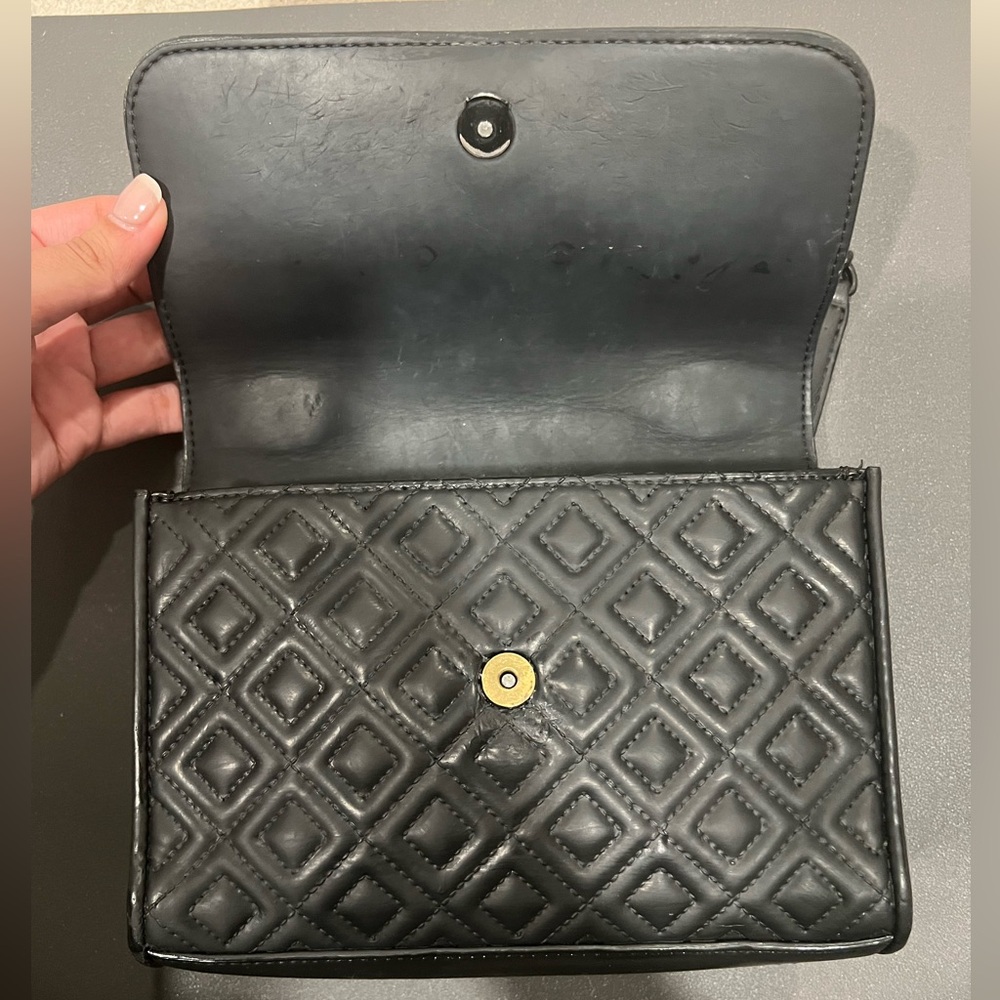 Tory Burch Black Matte Fleming Convertible Bag - Picture 6 of 10
